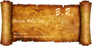 Buza Róza névjegykártya